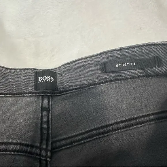 Hugo Boss men’s jeans slim stretch charcoal denim size 32x32 designer